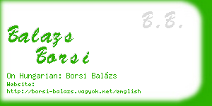 balazs borsi business card